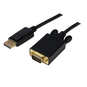 Cable 1,8 metros DisplayPort VGA Activo Negro - Imagen 1