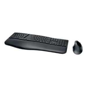 Kit Teclado y Mouse Kensington Pro Fit Ergo Inalámbricos, Dongle USB, Negro - Imagen 1