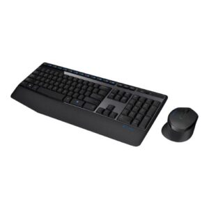 KIT Teclado mouse Logitech MK345, RF inalámbrico, Universal, QWERTY, Batería, Negro, Azul - Imagen 1