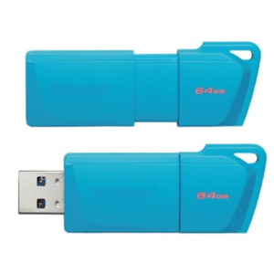 Pendrive Kingston DataTraveler Exodia M, 64GB, USB 3.2 Gen 1, Neon Aqua Blue - Imagen 1