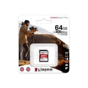 Kingston Canvas React Plus – Tarjeta de Memoria SDXC UHS-II, 64 GB, V90 - Imagen 3