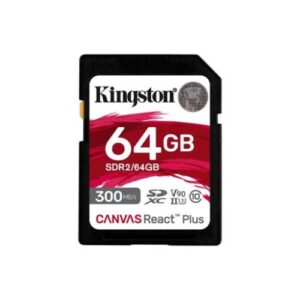 Kingston Canvas React Plus – Tarjeta de Memoria SDXC UHS-II, 64 GB, V90