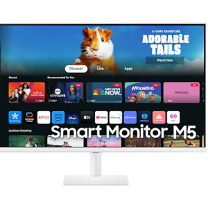 Monitor Smart Plano Samsung 32" M50D M5 FHD, VA, 60Hz, 4ms(GTG), Color Blanco - Imagen 2