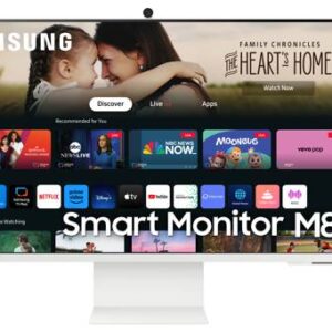 Monitor Smart Plano Samsung 32" M8 M80C Color, Smart TV 4K, 4ms(GTG), Aplicaciones de Smart TV - Imagen 1