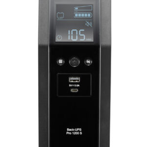 UPS APC SAI Back UPS Pro BR 1200 VA (Onda sinusoidal, 8 salidas, AVR, LCD)