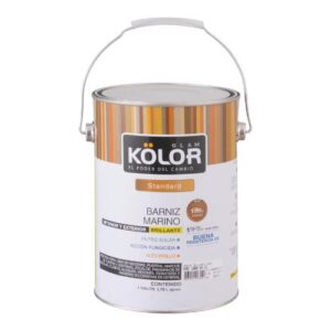 Barniz Marino Brillante KOLOR Caoba 1 galón(es) - Imagen 1