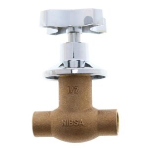 Llave de paso NIBSA 1/2" SO SO bronce - Imagen 1