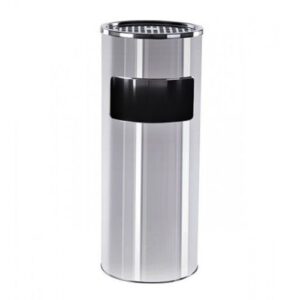 Basurero con Cenicero de Acero Inoxidable Equiptrader – 30 L