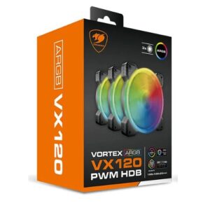 Ventilador Cougar Vortex VX120mm ARGB Cooling Kit Black - Imagen 3