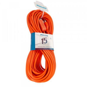 Alargador Eléctrico Simple PHILCO Naranjo 15 Metros